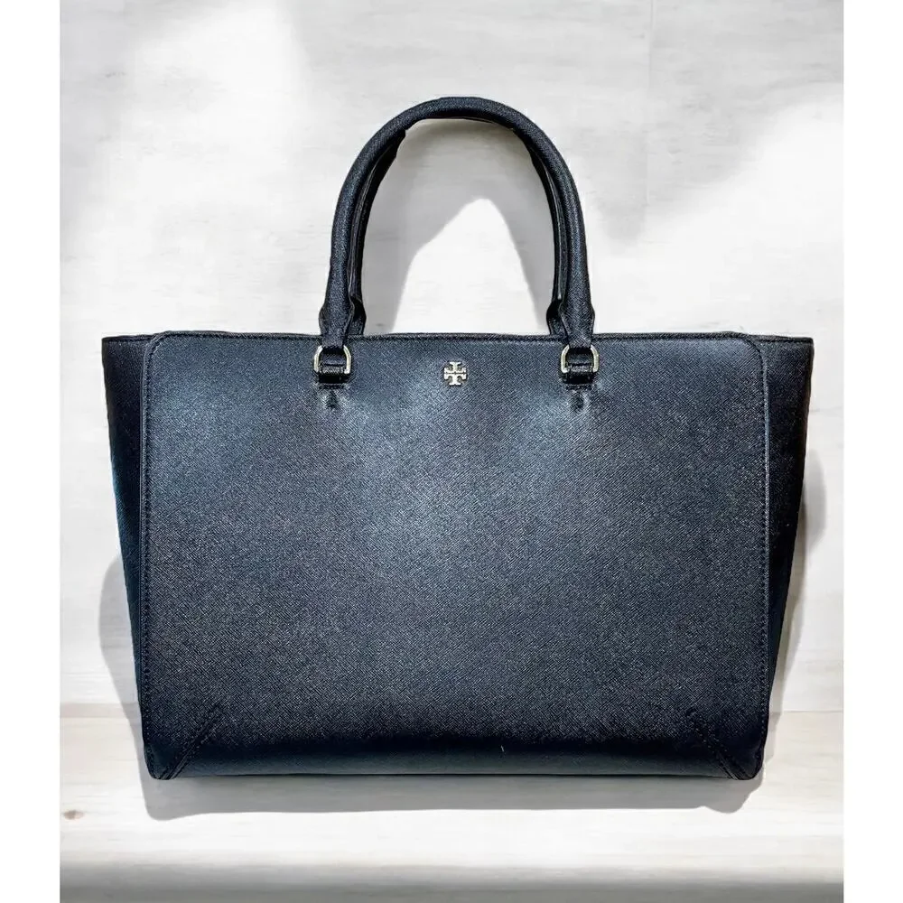 Tory Burch Saffiano Leather Emerson Medium Zip Tote Bag